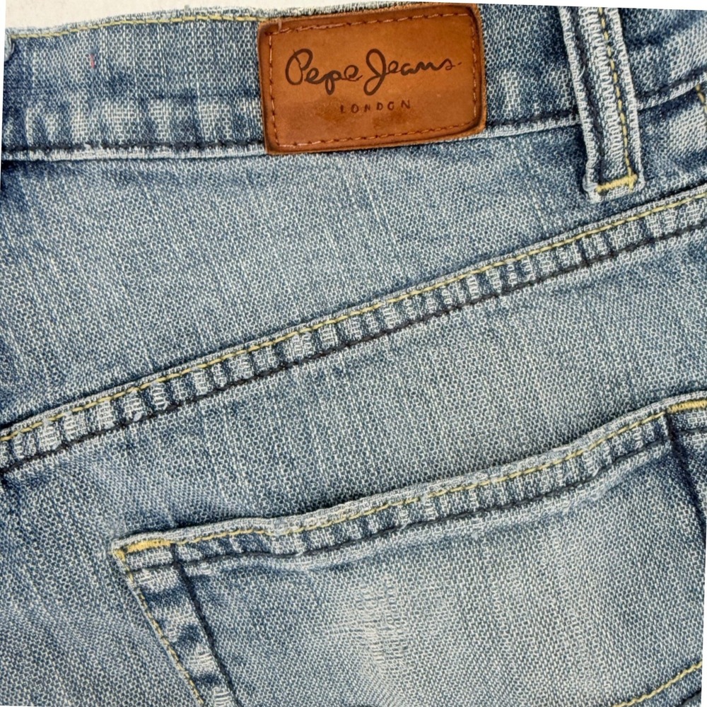 Y2K Pepe Jeans London Comfort Mens‎ Straight Leg Light Wash Denim Jeans 28x28